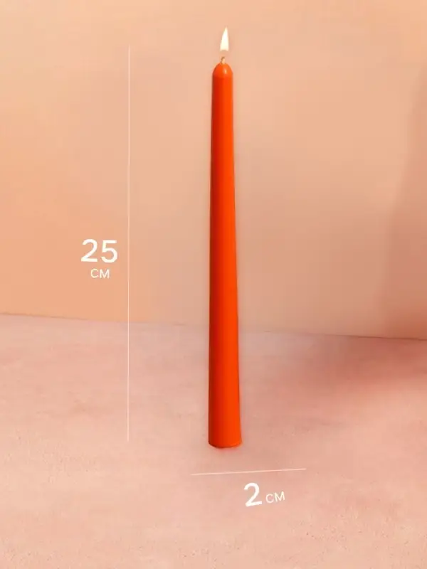 Свеча тонкая 2х2х25 см, соевый воск МИКС