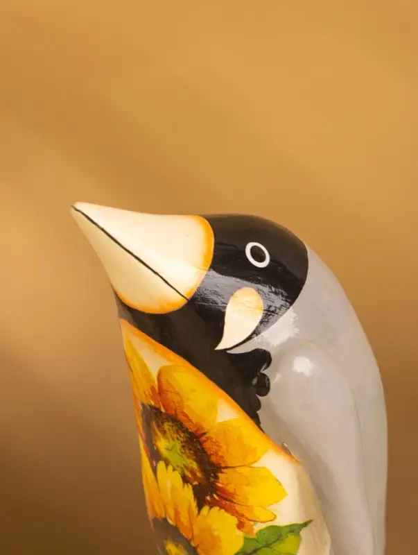 Сувенир «Пингвин в цветах», 11×11×22 см, дерево