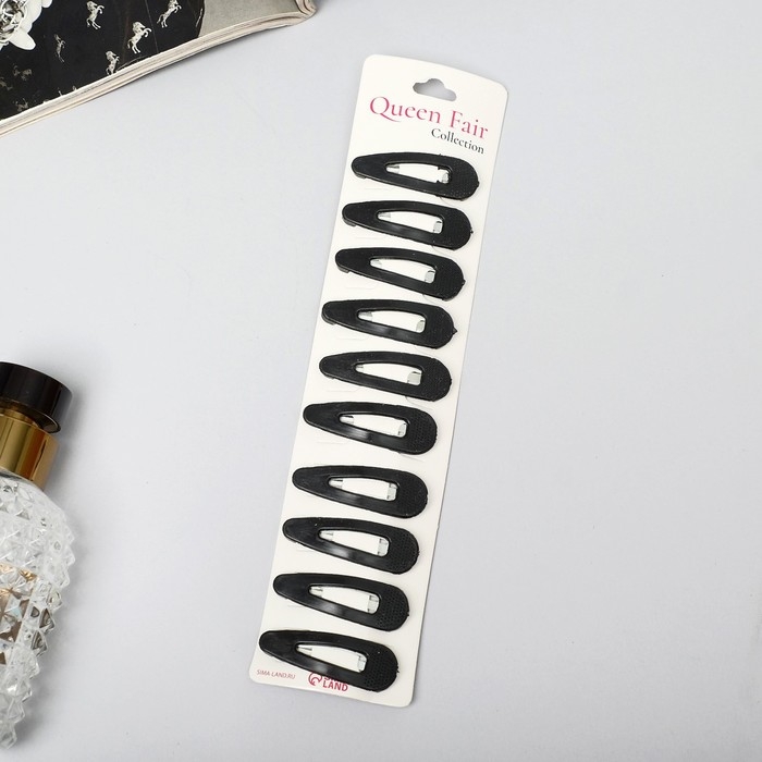 Невидимка для волос Невидимка для волос "Классика" (набор10 шт) 4 см, чёрный