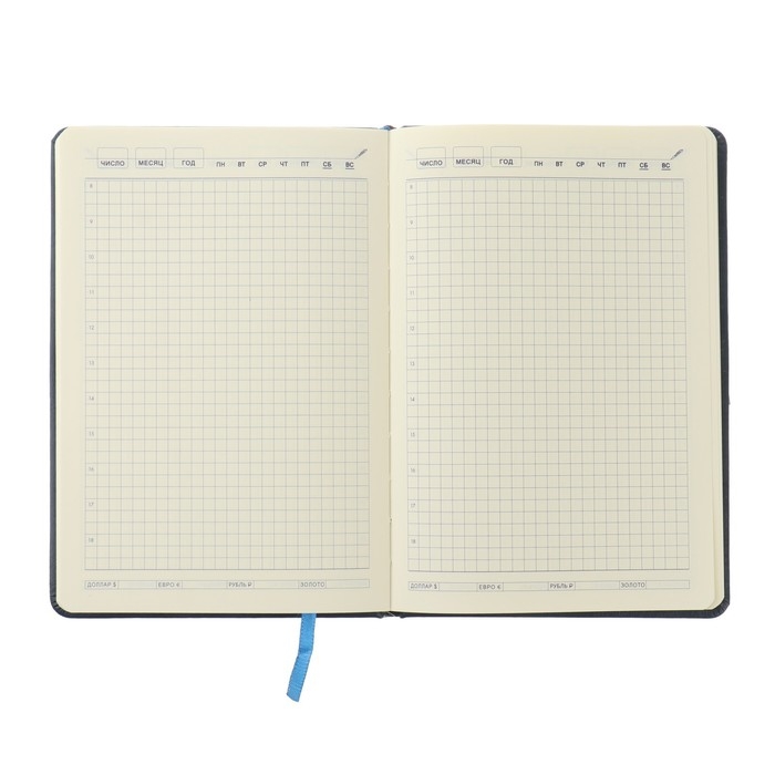 Ежедневник недатированный А5, 116 листов в клетку, с хлястиком, обложка кожзам, МИКС Ежедневник недатированный А5, 116 листов в клетку, с хлястиком, обложка кожзам, МИКС