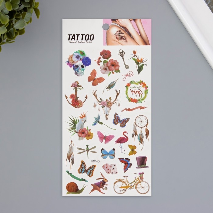 Татуировка на тело цветная  Татуировка на тело цветная "Мелочи" 10х20,5 см