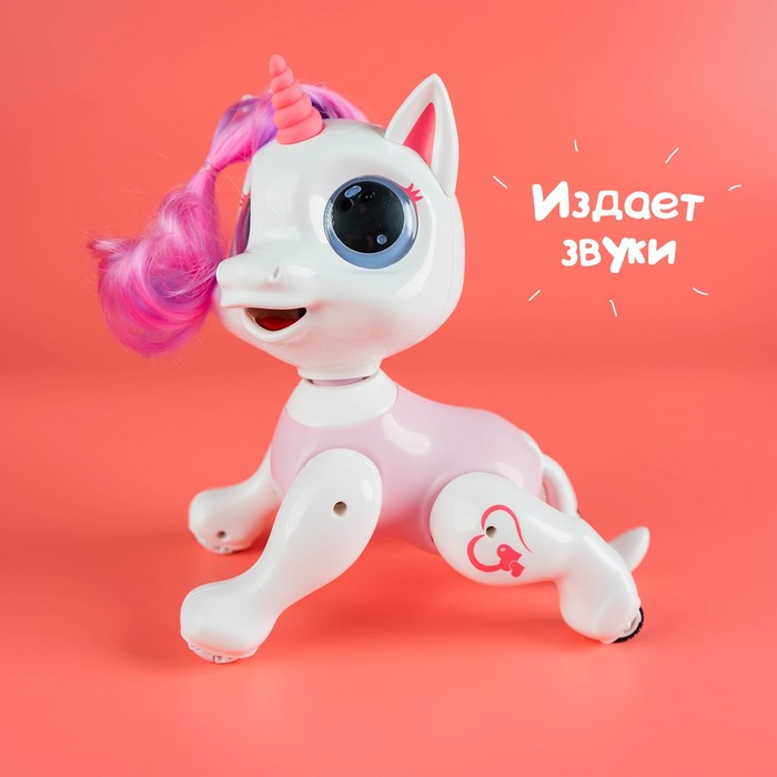 Робот единорог «Питомец» WOOW TOYS, программируемый, на пульте управления, интерактивный: звук, свет, танцующий, на аккумуляторе, розовый Робот единорог «Питомец» WOOW TOYS, программируемый, на пульте управления, интерактивный: звук, свет, танцующий, на аккумуляторе, розовый