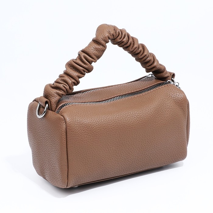 Сумка-багет на молнии, цвет коричневый Сумка-багет на молнии, цвет коричневый