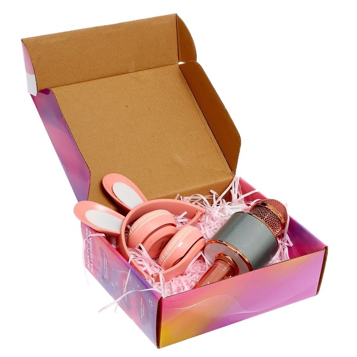 Игровой набор «Зайчик»: микрофон, наушники с ушками Игровой набор «Зайчик»: микрофон, наушники с ушками