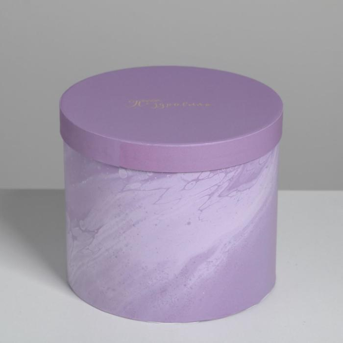 Набор шляпных коробок для цветов 5 в 1, упаковка подарочная, «Мрамор», 14 х 13 см - 22 х 19,5 см