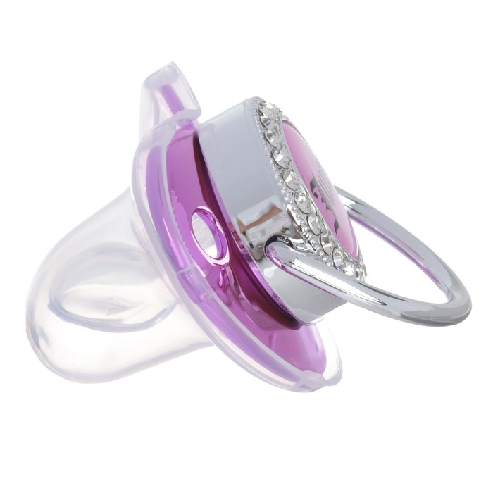 Соска - пустышка силиконовая ортодонтическая «JUICY», от 6 мес., с колпачком + держатель - цепочка, цвет розовый/серебло, стразы Соска - пустышка силиконовая ортодонтическая «JUICY», от 6 мес., с колпачком + держатель - цепочка, цвет розовый/серебло, стразы