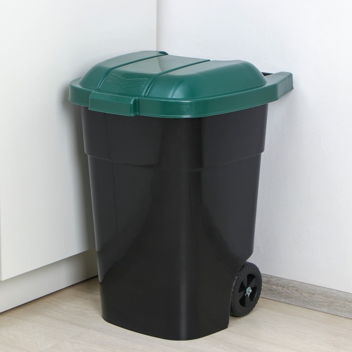 Мусорный бак «Садовый», 65 л, на колёсиках, цвет микс Мусорный бак «Садовый», 65 л, на колёсиках, цвет микс