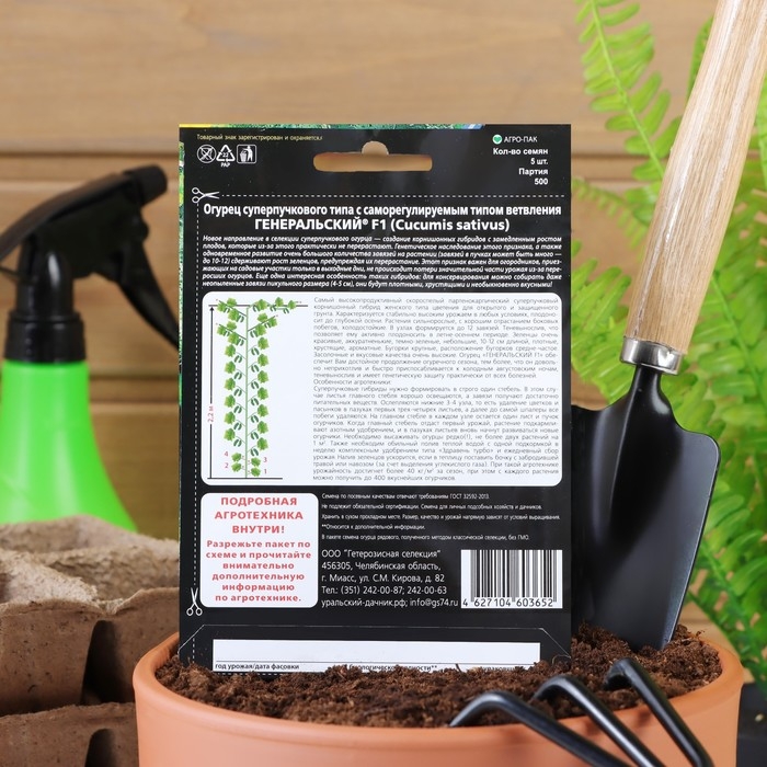 Семена огурца Семена огурца "Генеральский", F1, 5 шт.