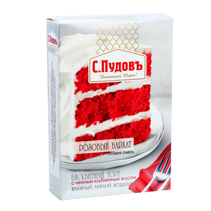 Торт  Торт "Розовый бархат" С.Пудовъ, 400 г