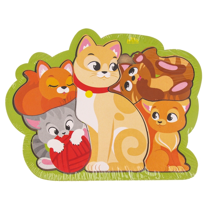 Головоломка «Кошка с котятами» для самых маленьких Головоломка «Кошка с котятами» для самых маленьких