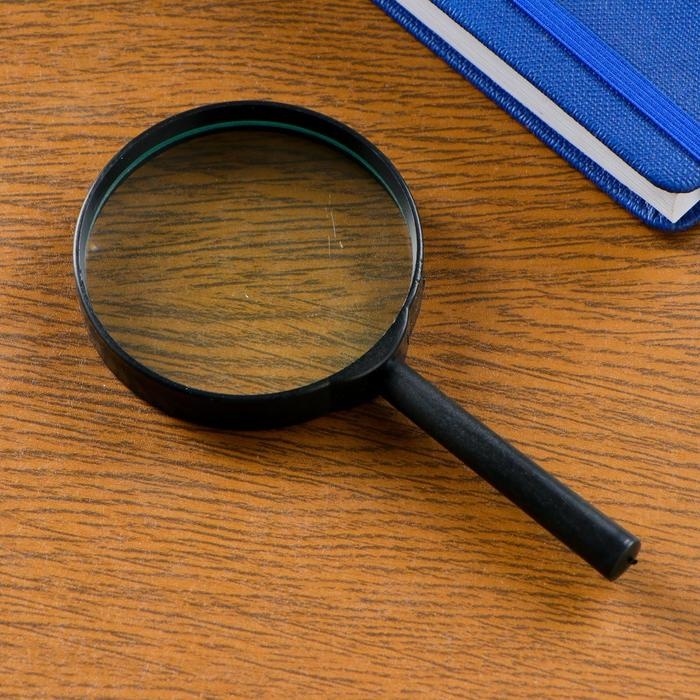 Лупа классическая 5х, d=7,5см, чёрная Лупа классическая 5х, d=7,5см, чёрная