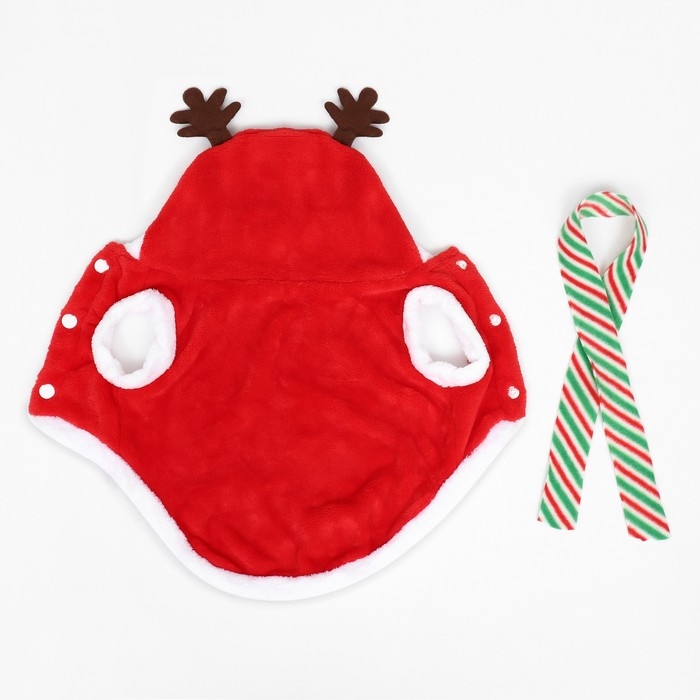 Новый год. Костюм  Новый год. Костюм "Новогодний с рожками", размер M (ДС 30, ОГ 40 см)