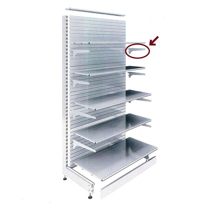 Кронштейн-полкодержатель для стеллажа, 30 см, для полки с перфорацией, цвет белый Кронштейн-полкодержатель для стеллажа, 30 см, для полки с перфорацией, цвет белый