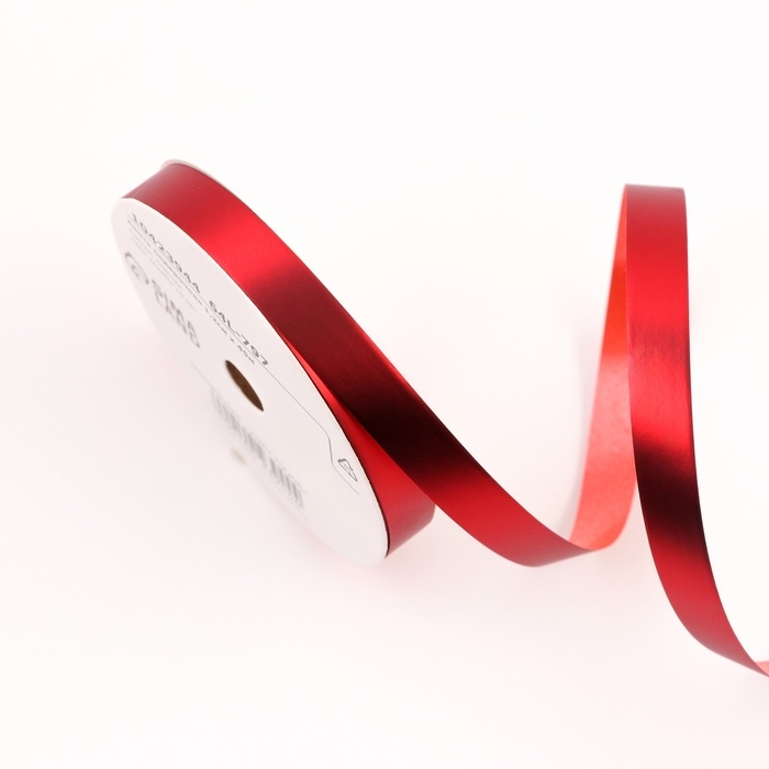 Лента для декора и подарков Лента для декора и подарков "Металлик", 1,2см х 45м, красная