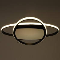 Люстра с ПДУ 1221/1BK LED 90Вт 3000-6000К черный 50х50х9 см BayerLux