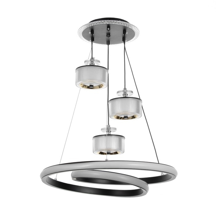 Светильник с ПДУ Светильник с ПДУ "Римини" LED 96Вт 3000-6000К черный 50х50х14-114 см