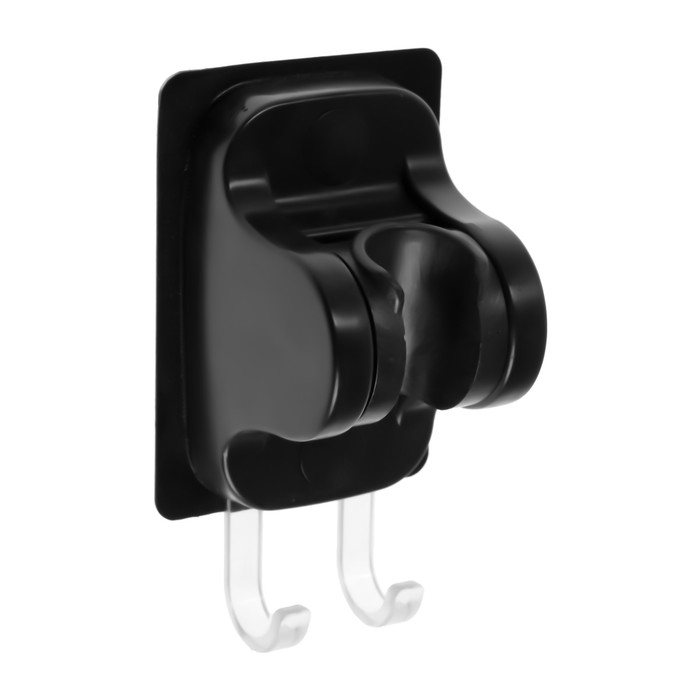 Держатель для душевой лейки ZEIN Z122, самоклеющейся, регулируемый, с крючком, черный Держатель для душевой лейки ZEIN Z122, самоклеющейся, регулируемый, с крючком, черный