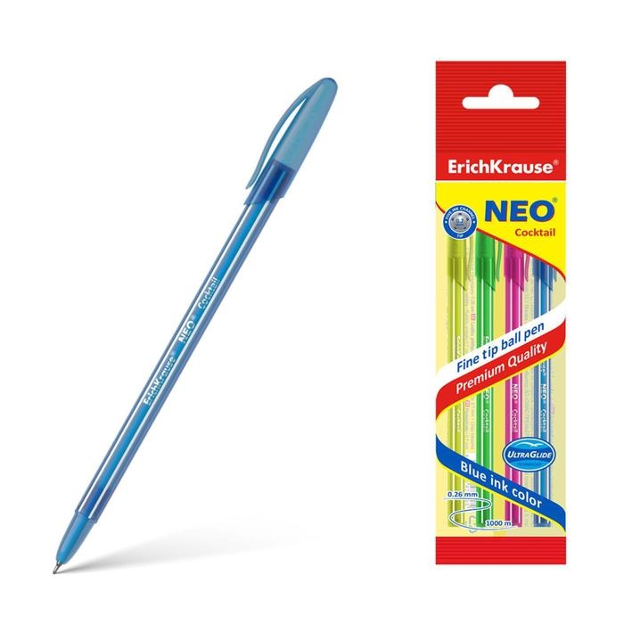 Набор ручка шариковая Erich Krause Neo Cocktail, синяя, микс Набор ручка шариковая Erich Krause Neo Cocktail, синяя, микс