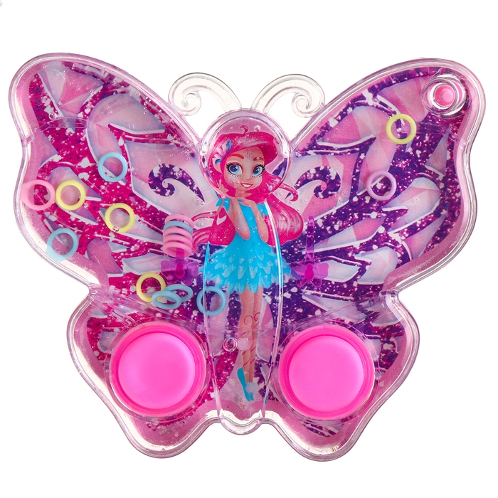 Водная игра с колечками «Бабочка», цвет фиолетовый Водная игра с колечками «Бабочка», цвет фиолетовый