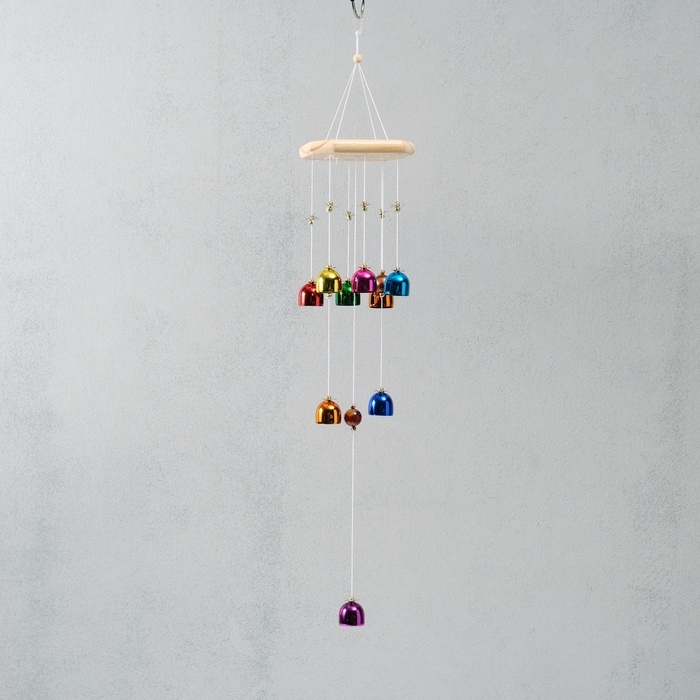 Музыка ветра металл Музыка ветра металл "Цветные колокольчики" 9 колокольчиков 64 см