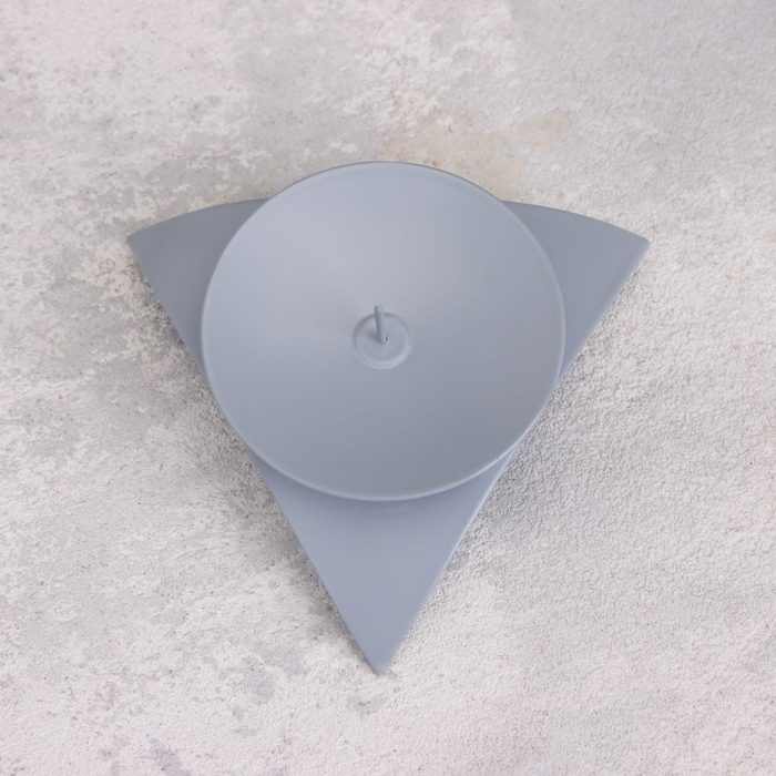 Подсвечник Подсвечник "Звездочка" металл на 1 свечу, 9х3,5 см, серый