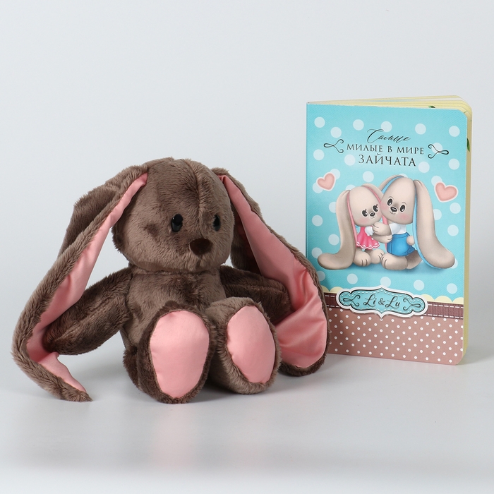 Мягкая игрушка «Зайка Li», с книгой, девочка, заяц, 25 см Мягкая игрушка «Зайка Li», с книгой, девочка, заяц, 25 см