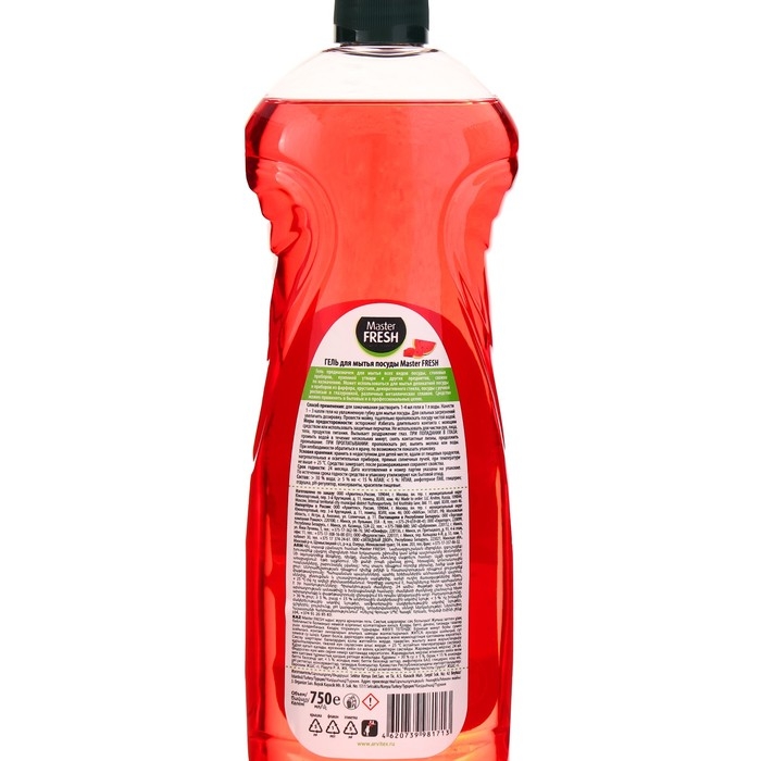 Гель-бальзам Mater FRESH для мытья посуды, арбуз, 750 мл Гель-бальзам Mater FRESH для мытья посуды, арбуз, 750 мл