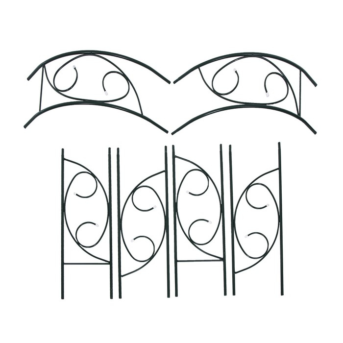 Арка садовая, разборная, 250 × 120 × 30 см, металл, зелёная, «Узор-1» Арка садовая, разборная, 250 × 120 × 30 см, металл, зелёная, «Узор-1»