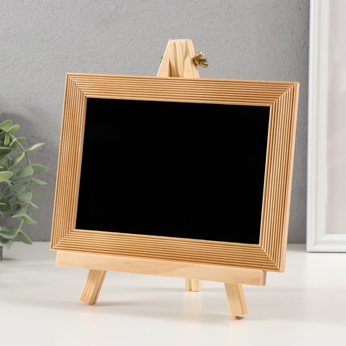 Сувенир дерево  Сувенир дерево "Меловая доска на мольберте" губка + мелки 3,5х21х24 см