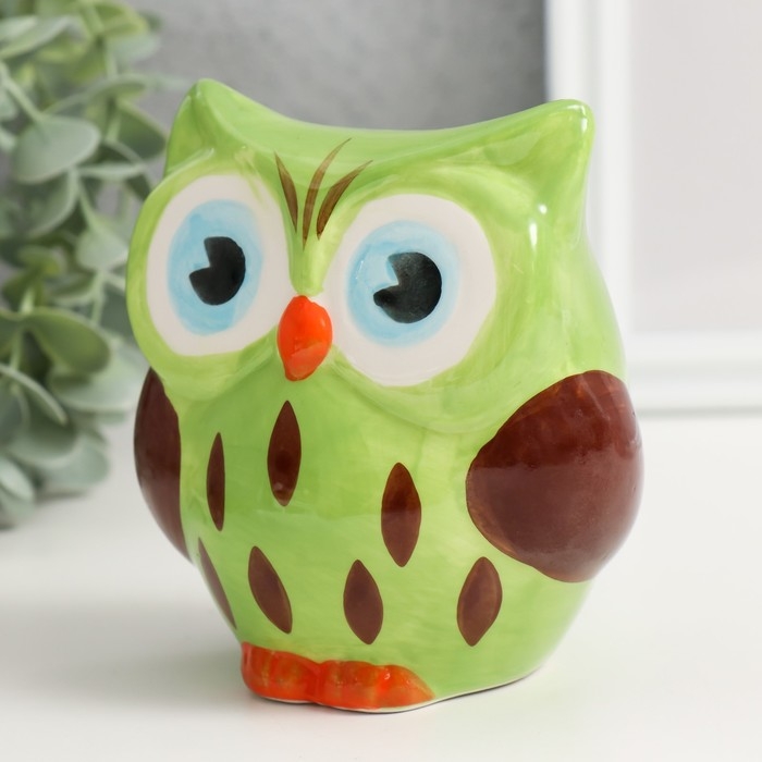 Копилка керамика  Копилка керамика "Филин арбузик" 10,6х9,5х11,8 см