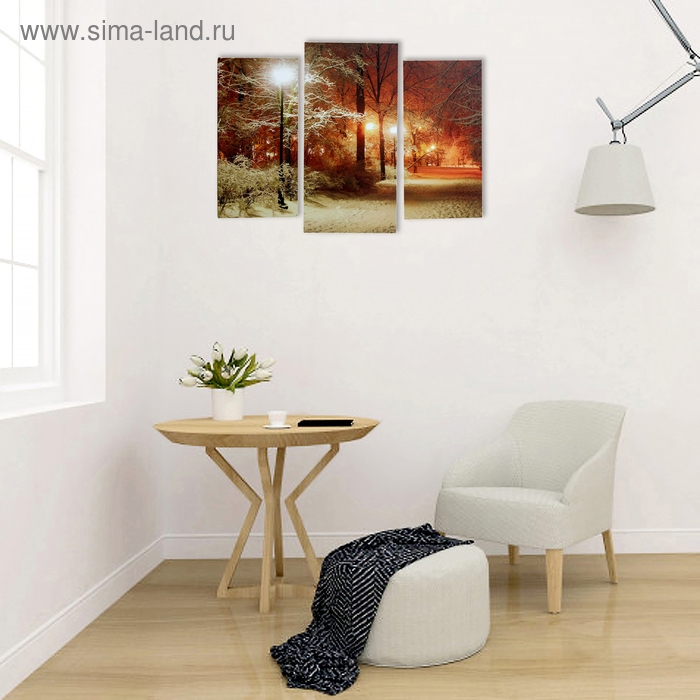 Картина модульная на подрамнике  Картина модульная на подрамнике "Зима" 2шт-25х50, 1шт-30х60 ;60*80 см