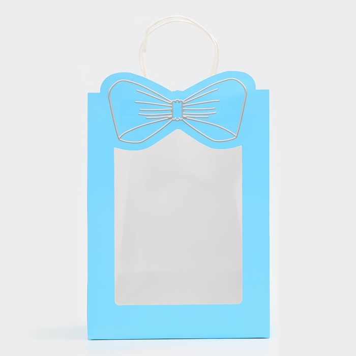 Пакет подарочный новогодний с оком Пакет подарочный новогодний с оком "Бант", 30 х 22 х 14 см.