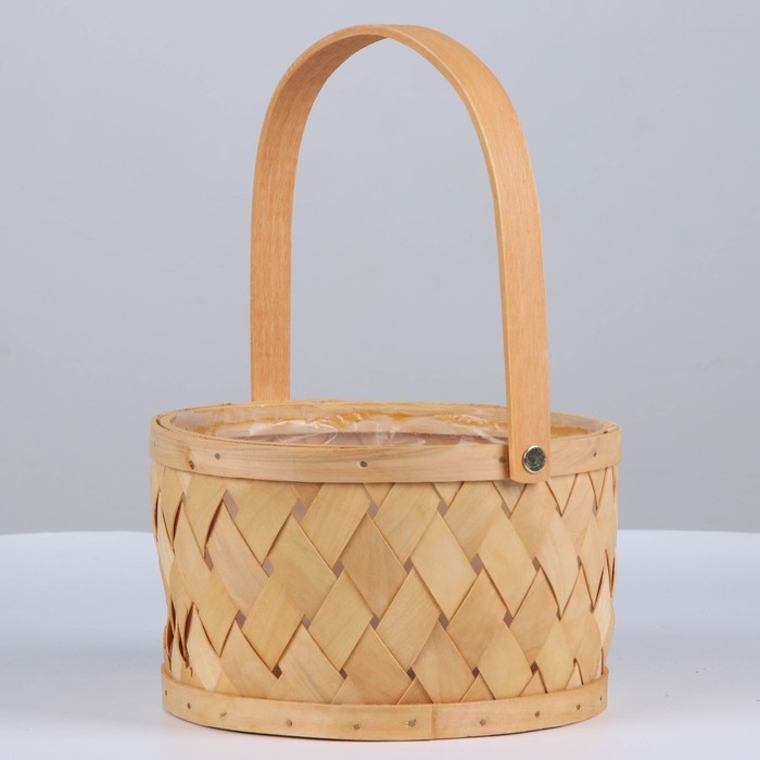 Корзина плетеная, секвойя, 20x12/26,5 см, натуральный Корзина плетеная, секвойя, 20x12/26,5 см, натуральный