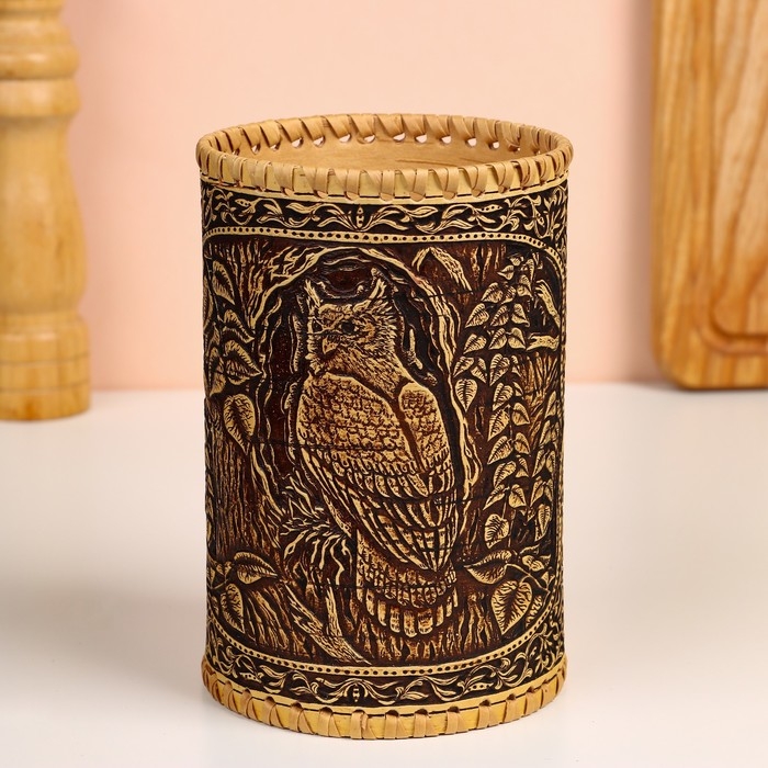 Туес Туес "Филин", 10х10х17см, береста