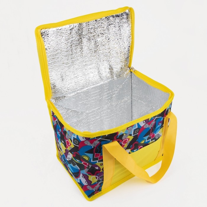 Термосумка на молнии 13 л, цвет синий/жёлтый Термосумка на молнии 13 л, цвет синий/жёлтый