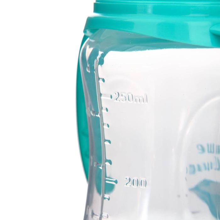 Бутылочка для кормления «Наше сокровище», классическое горло, приталенная, с ручками, 250 мл., от 0 мес., цвет бирюзовый Бутылочка для кормления «Наше сокровище», классическое горло, приталенная, с ручками, 250 мл., от 0 мес., цвет бирюзовый