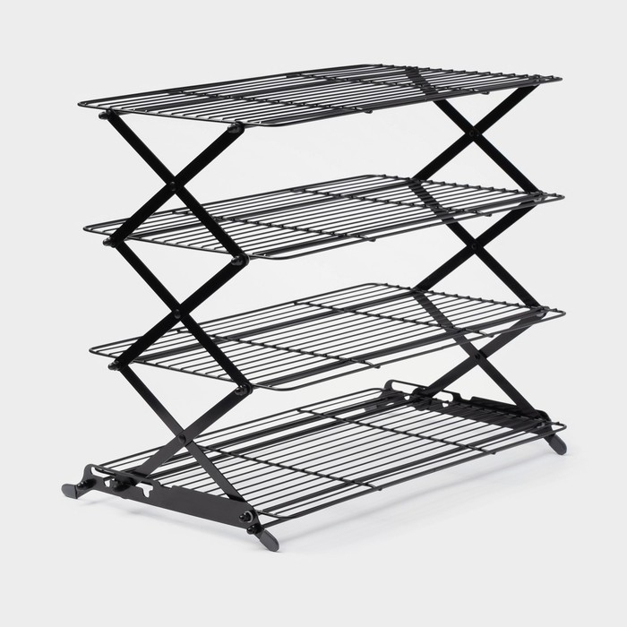 Решетка для глазирования и остывания кондитерских изделий 4-ярусная 43,5х25,5х8 см Решетка для глазирования и остывания кондитерских изделий 4-ярусная 43,5х25,5х8 см