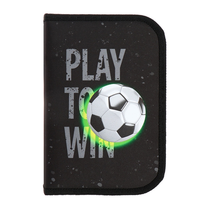 Пенал 1 секция 140 х 210 х 40 мм, откидной карман и косметичка, тканевый, Calligrata TOP Content Пенал 1 секция 140 х 210 х 40 мм, откидной карман и косметичка, тканевый, Calligrata TOP Content "Футбол"