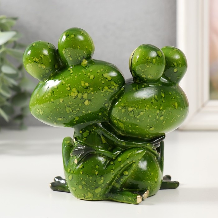 Сувенир полистоун лак Сувенир полистоун лак "Лягушата - первое свидание" 11,5х6,5х11,5 см