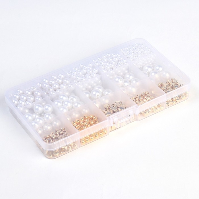 Набор для создания украшений «Жемчужные бусины», размер бусин: от 2 до 12 мм Набор для создания украшений «Жемчужные бусины», размер бусин: от 2 до 12 мм