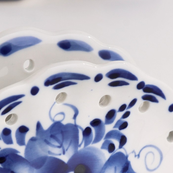 Салфетница «Ракушка», ажурная, гжель Салфетница «Ракушка», ажурная, гжель