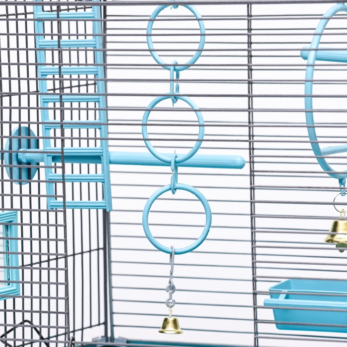 Клетка для птиц Клетка для птиц "Пижон" №100, разборная, 42 х 30 х 37см (укомплект.) бирюзовая
