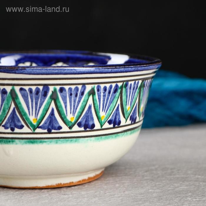 Коса Риштанская Керамика  Коса Риштанская Керамика "Узоры" 14,5 см, малая, синяя