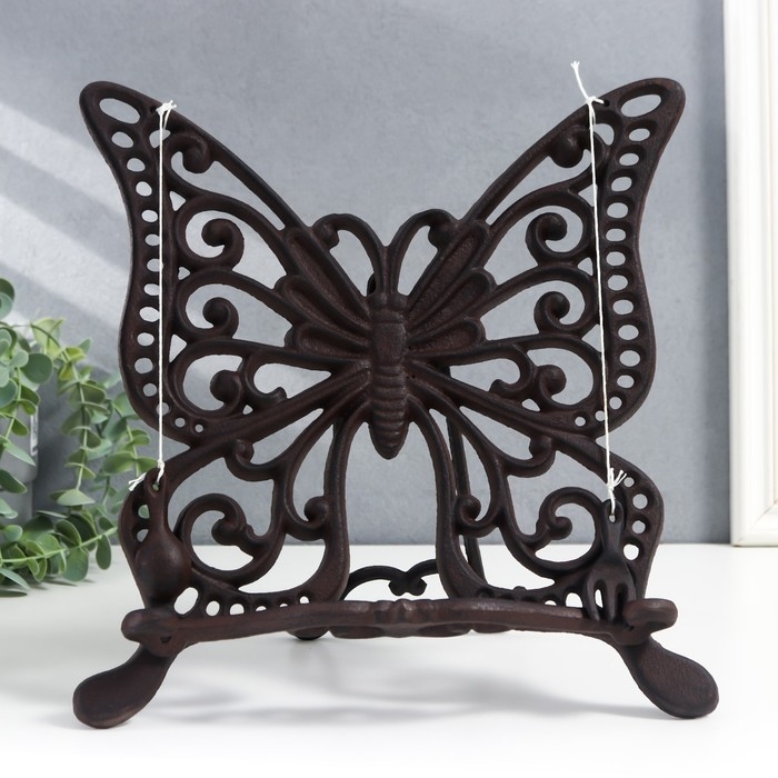 Сувенир чугун подставка  Сувенир чугун подставка "Бабочка" 29х5х27 см