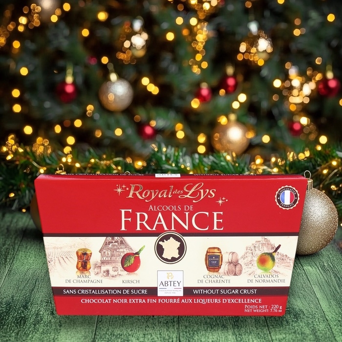 Новый год. Шоколад фигурный ALCOOLS DE FRANCE, с алкогольной начинкой, ассорти, 10 г Новый год. Шоколад фигурный ALCOOLS DE FRANCE, с алкогольной начинкой, ассорти, 10 г