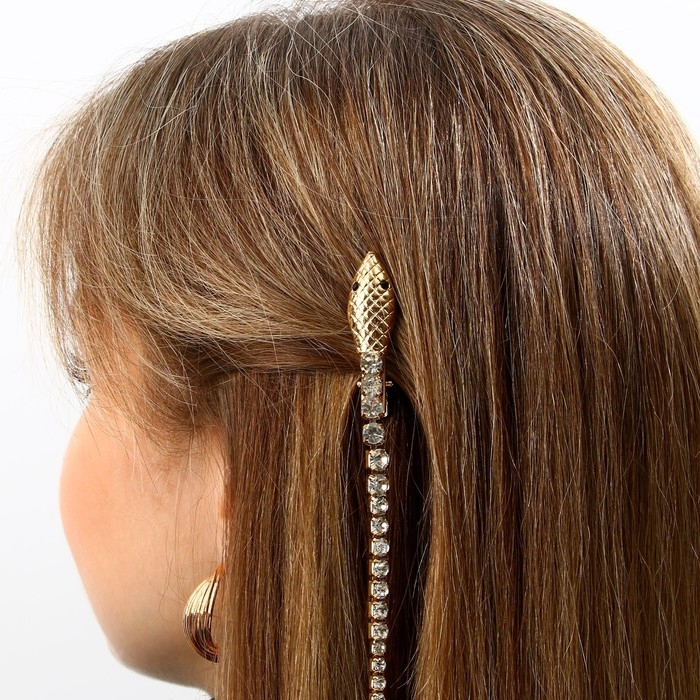 Заколка прядь со стразами новогодняя «You are s diamond», на Новый год, длина 50 см Заколка прядь со стразами новогодняя «You are s diamond», на Новый год, длина 50 см