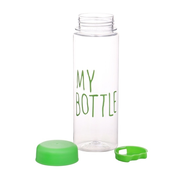 Бутылка для воды, 500 мл, My bottle, 19.5 х 6 см, чехол в комплекте, салатовая Бутылка для воды, 500 мл, My bottle, 19.5 х 6 см, чехол в комплекте, салатовая