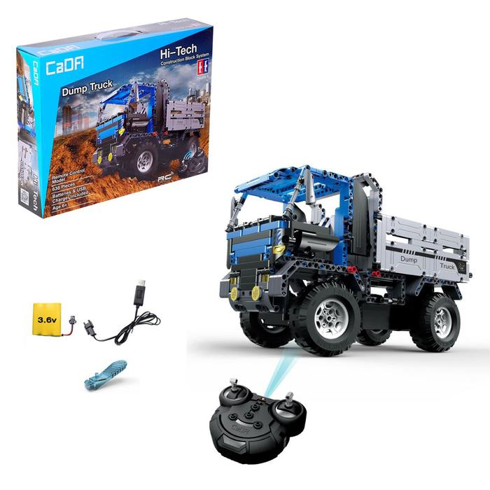 Конструктор радиоуправляемый «Самосвал», с аккумулятором, 638 деталей Конструктор радиоуправляемый «Самосвал», с аккумулятором, 638 деталей