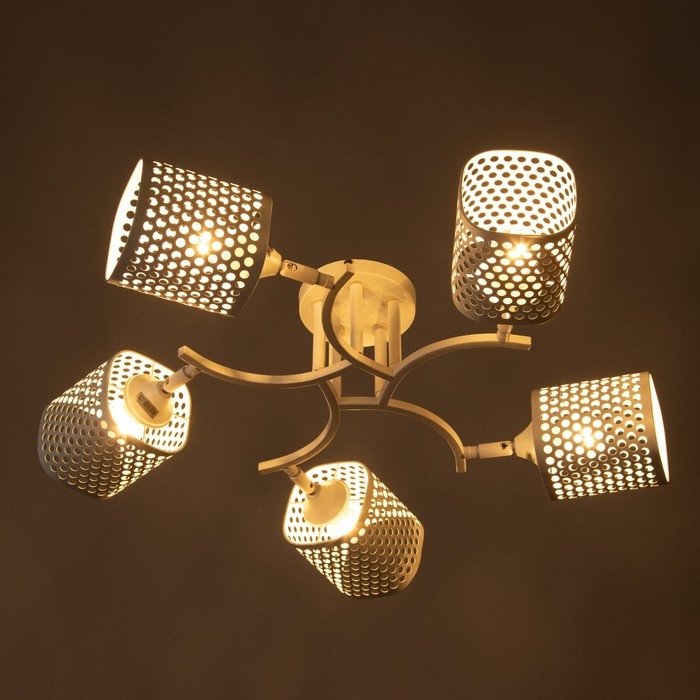 Люстра Люстра "Гвен" 5х60Вт Е27 Белый 64х25х20см