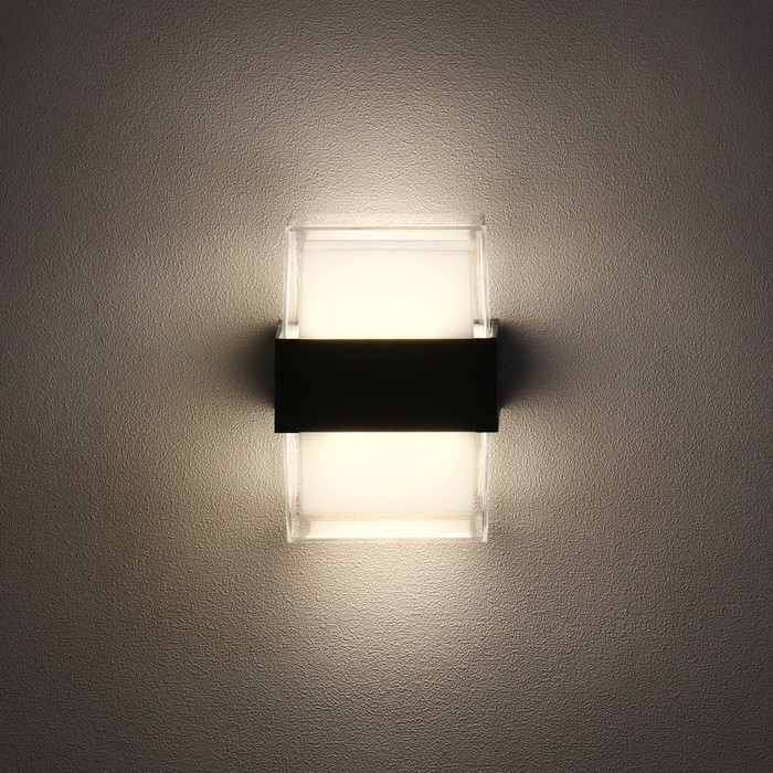 Светильник фасадный «Гранд двойной», FSD-057, 10 Вт, 4000К, IP65, 220 В, пластик, черный Светильник фасадный «Гранд двойной», FSD-057, 10 Вт, 4000К, IP65, 220 В, пластик, черный